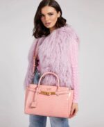 GUESS Enisa croc print handbag - Image 3